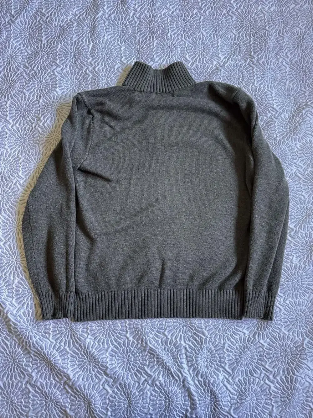 Polo Ralph Lauren Gray 1/4 Zip Mock Neck Sweater Men's M